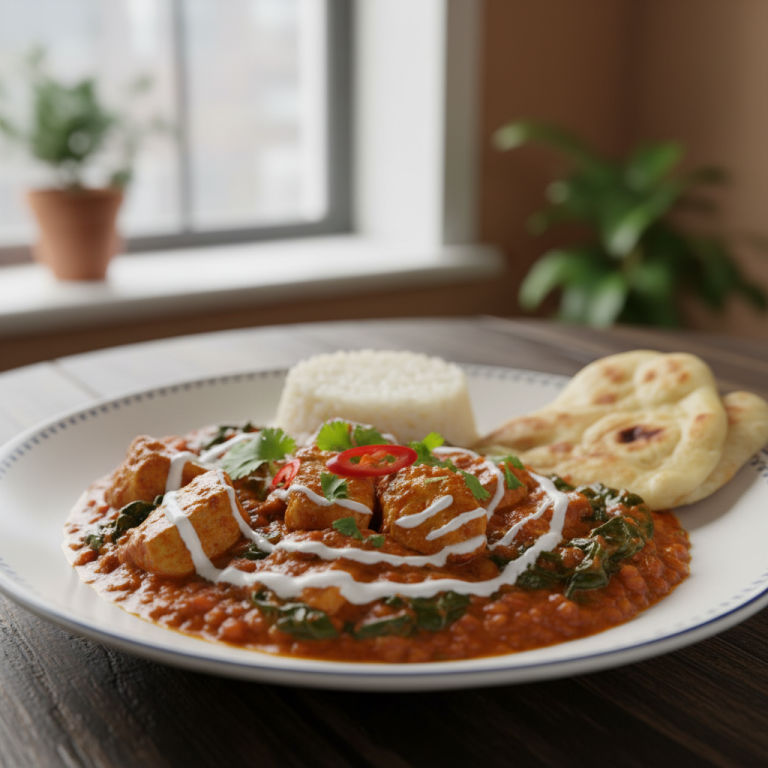 Curry de Poulet aux Lentilles Corail et Épinards
