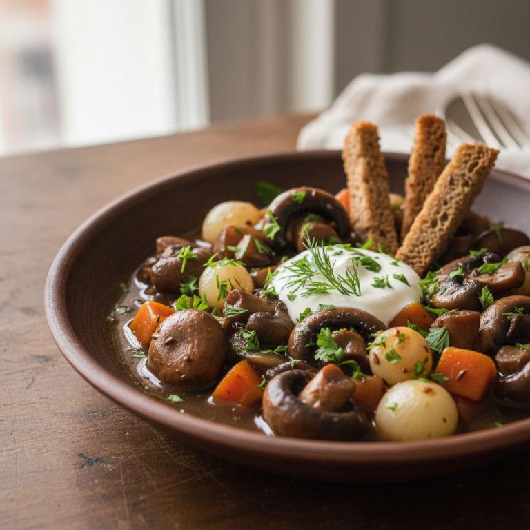 Bourguignon de champignons