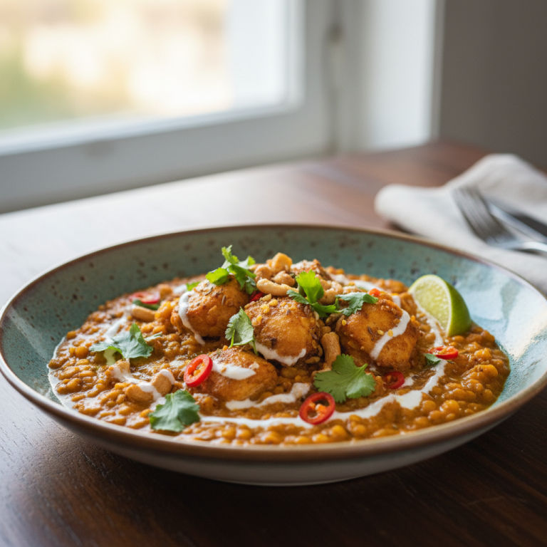Curry de Poulet et Lentilles Corail à l'Airfryer