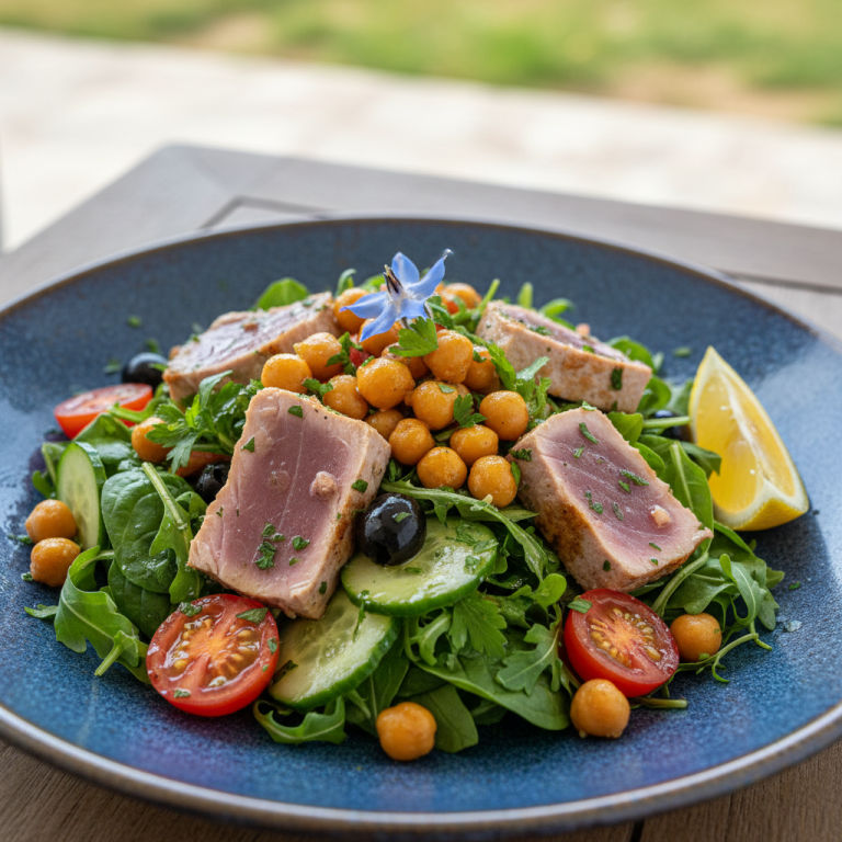 Salade fraîcheur thon & pois chiches