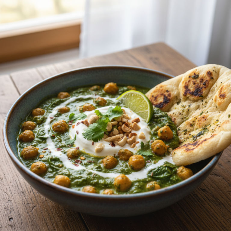 Curry de Pois Chiches et Épinards à l'Airfryer