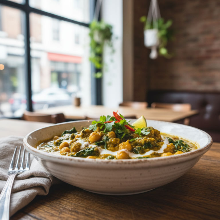Curry de Pois Chiches et Épinards (Chana Saag)